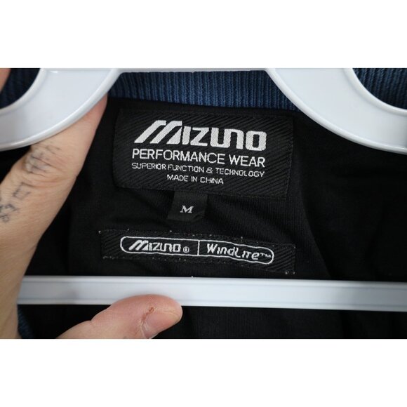 Vintage Mizuno Golf Mens M Spell Out Ribbed Knit WindLite Sweater Jacket Swacket - Picture 8 of 13